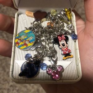 Disney Swarovski charm bracelet with gift box